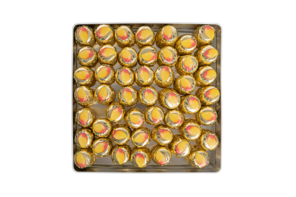 Dose L - Chocoköpfli Mango- 49 Stück