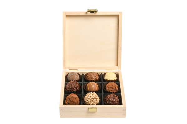 Holzdose S - Truffes mit Alkohol